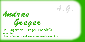 andras greger business card